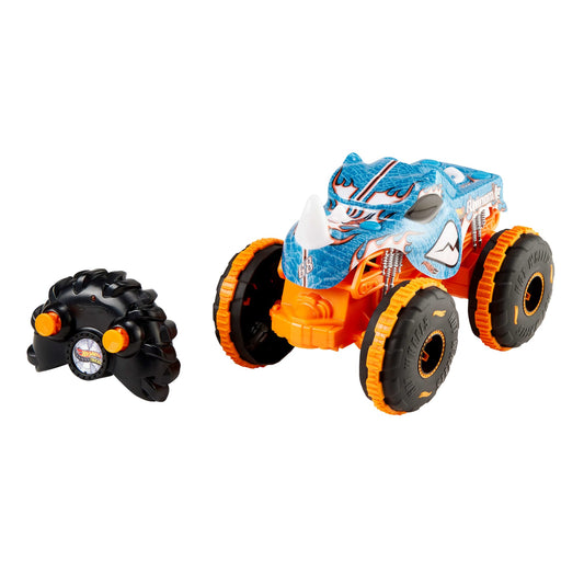 Hot Wheel RC Monster Trucks Rhinomite in 1:24 Scale, Battery-Powered Remote-Control Toy Truck