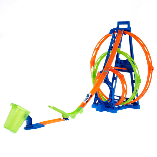 Hot Wheels Track With 1 Hot Wheels Car, Triple Loop Kit Track Set