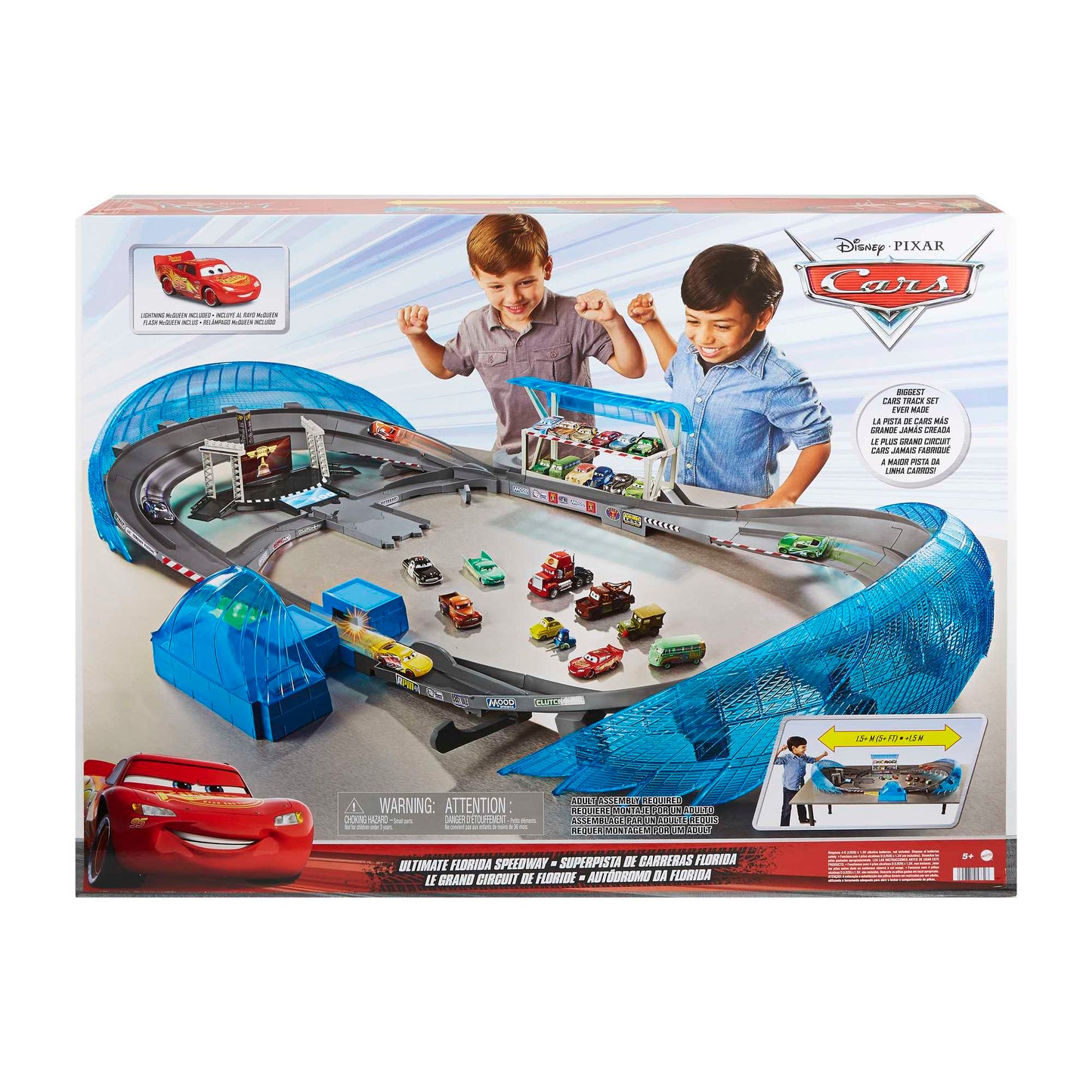 Disney And Pixar Cars Ultimate Florida Speedway Track Set With 1 Car