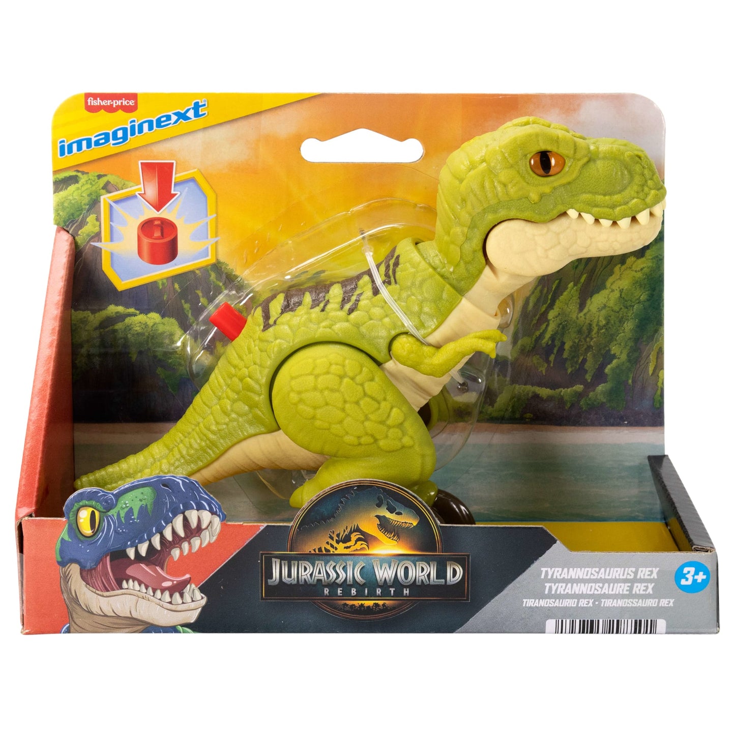 Fisher-Price Imaginext Jurassic World Rebirth Tyrannosaurus Rex Dinosaur Action Figure With Motion