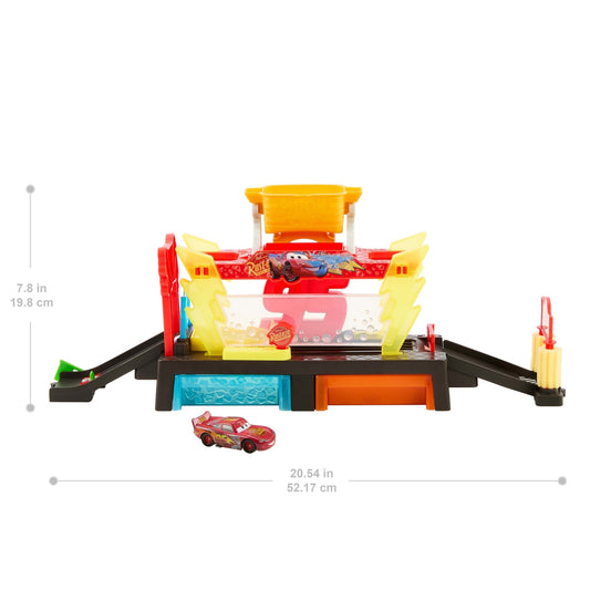 Disney And Pixar Cars Color Changers Race Ready Car Wash Playset & Color Changing Lightning Mcqueen