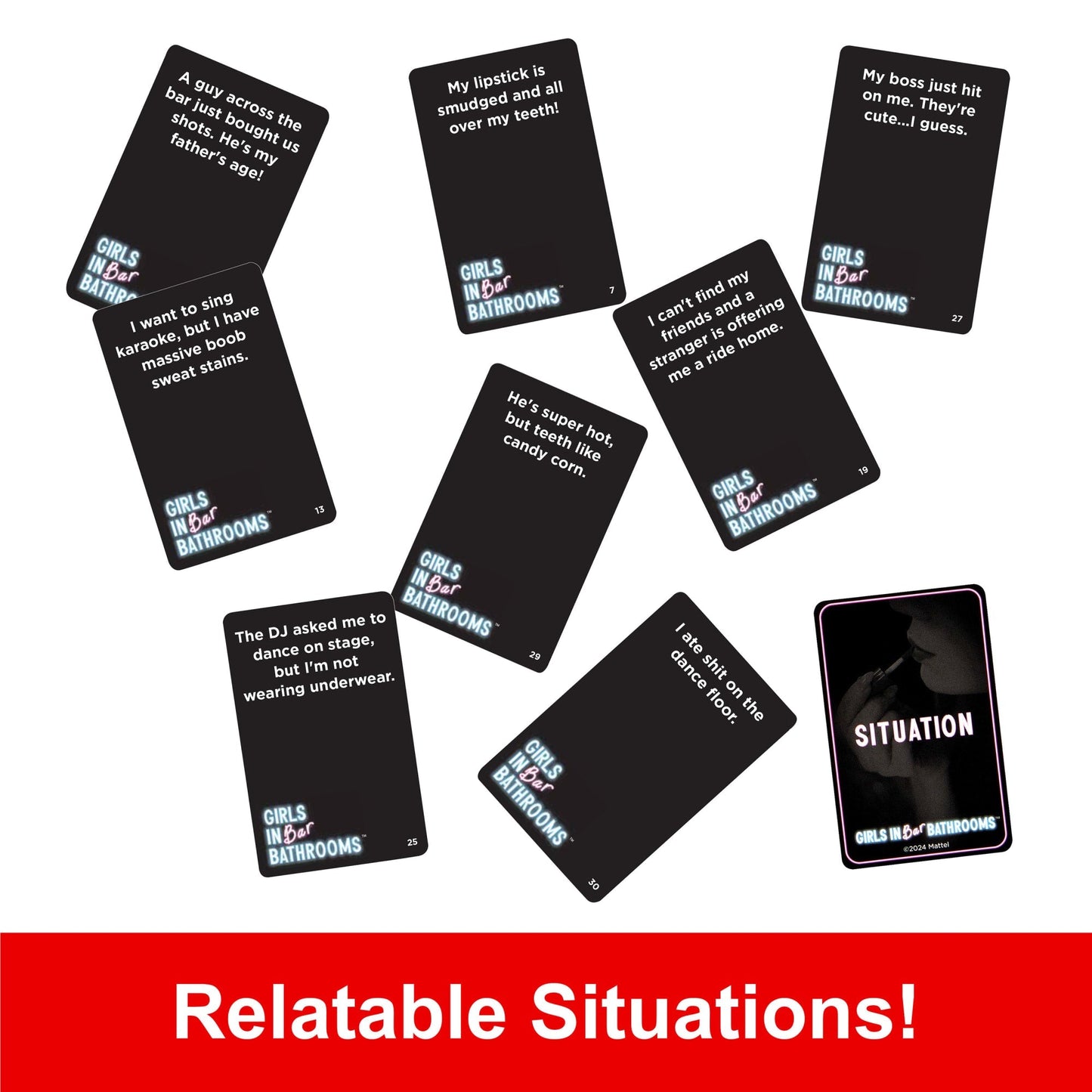 Girls in Bar Bathrooms Adult Party Game For Girls And Bachelorette Parties For Hilarious Game Night Memories